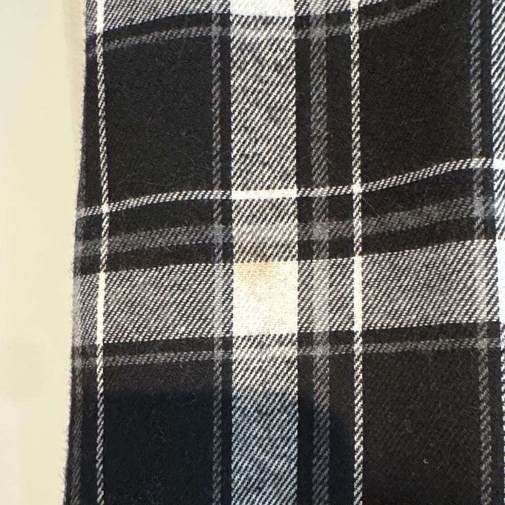 Black and White Plaid Flannel Duster - Picture 4 of 4